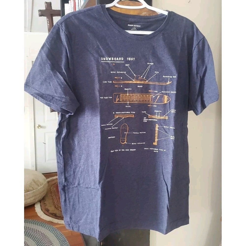 Snowboard‎ T Shirt By Banana Republic Mens Size Large